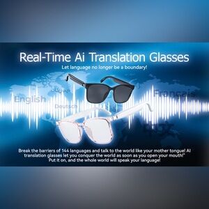 AI Language Sunglasses Translation Wireless Bluetooth Glasses Traveling Abroad